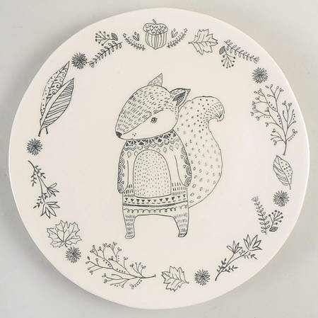 Black and White Critters Salad/Dessert Plate