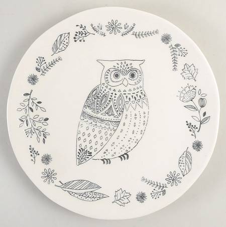 Black and White Critters Salad/Dessert Plate