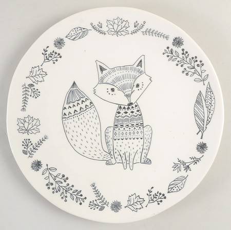Black and White Critters Salad/Dessert Plate