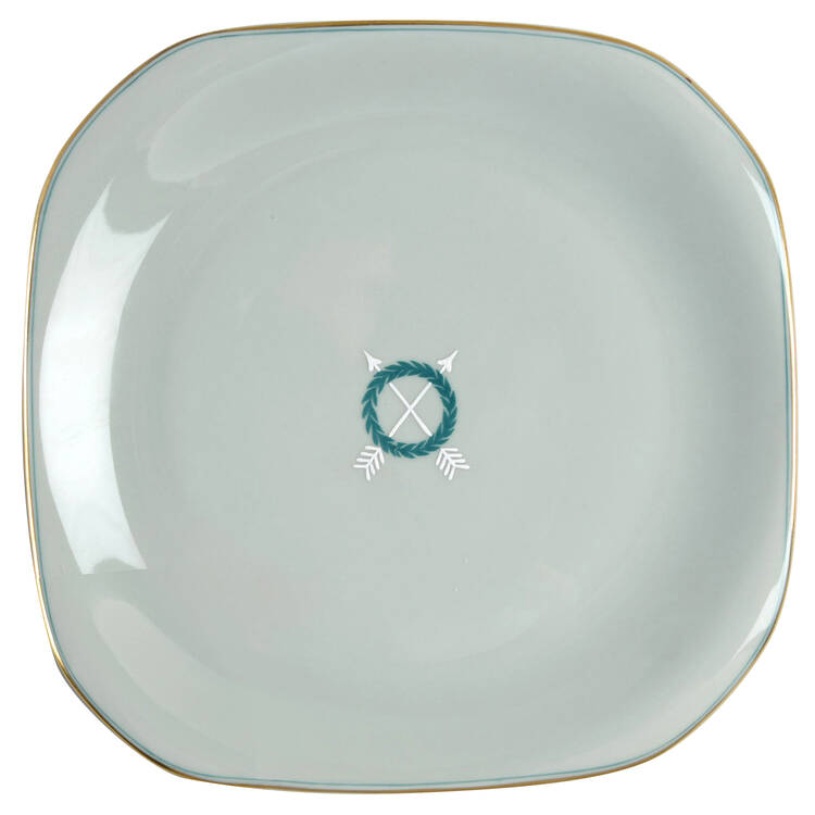 9127 Green Square Salad Plate