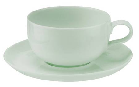 Choices Green Flat Cup & Saucer Set