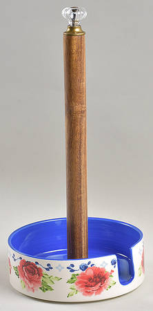 Heritage Floral Paper Towel Holder