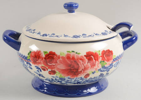 Heritage Floral Tureen & Lid w/Ladle