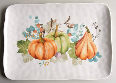 Watercolor Pumpkin 14" Rectangular Serving Platter