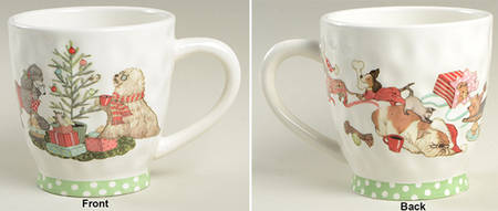 Park Avenue Puppies Christmas Morning Mug