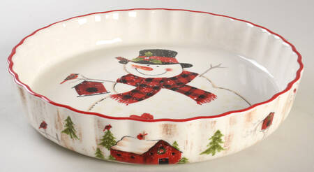 Country Snowman 10" Quiche