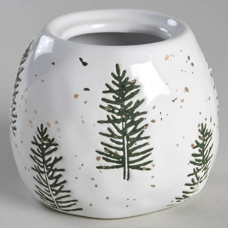 Gold Pine Tree Sugar Bowl No Lid