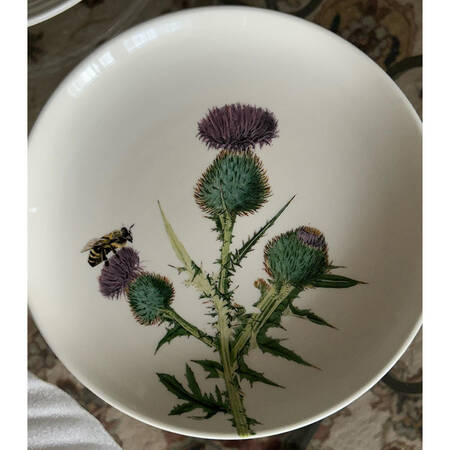 Bee and Wildflower Salad/Dessert Plate
