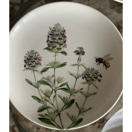 Bee and Wildflower Salad/Dessert Plate