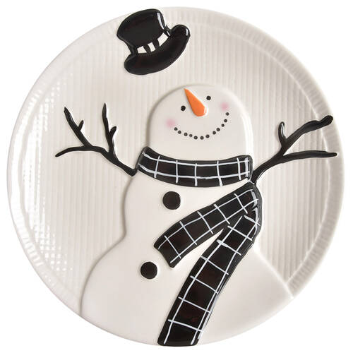 Black and White Snowman by Potter's Studio