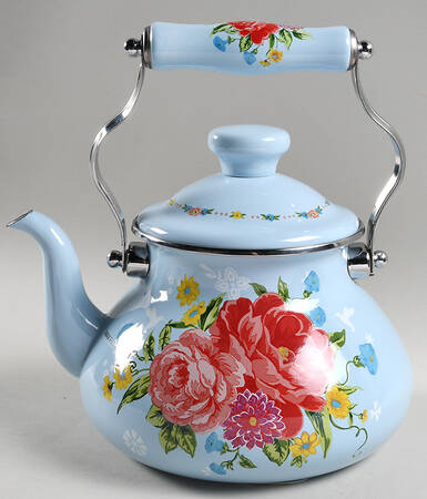 Sweet Rose Metal Kettle & Lid