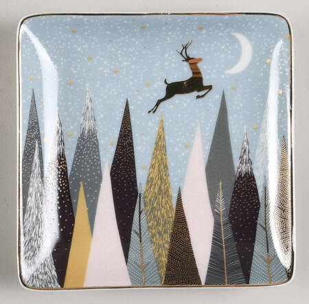 Frosted Pines 4" Square Tray