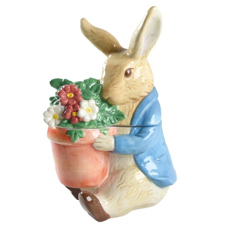 Peter Rabbit Figural Cookie Jar & Lid