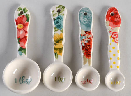 Willow (4 Pc) Ceramic Measuring Spoon Set