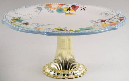 Willow Cake Stand with 4"-5" Metal Pedestal  Hc