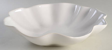 Floret Creamy White 13" Round Vegetable Bowl