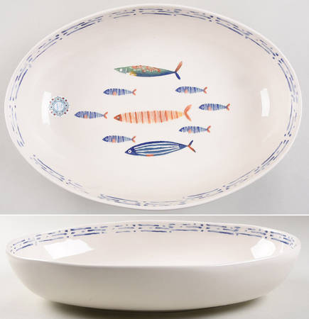 PPC17 13" Oval Serving Bowl by Papart Ceramics