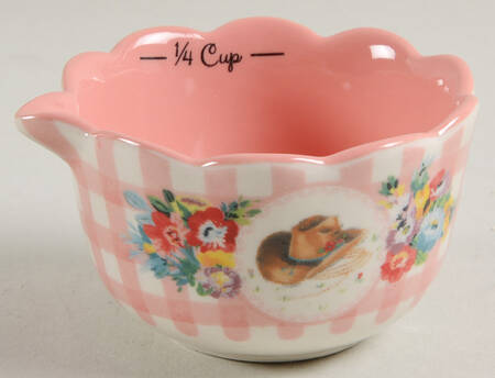 Gingham 1/4 Cup Measuring Cup