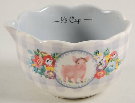 Gingham 1/3 Cup Measuring Cup