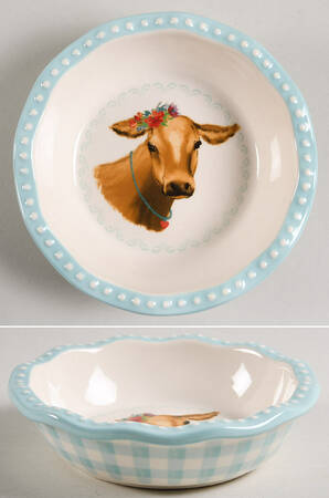 Gingham Individual Pie Plate Baker