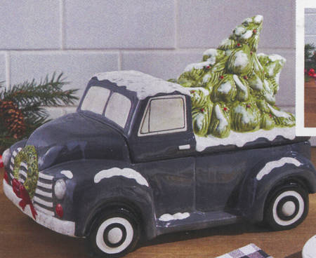 Home for Christmas Figural Cookie Jar & Lid