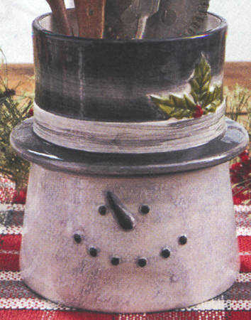 Sketchbook Snowman Utensil Holder
