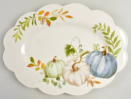 Blue Harvest 16" Oval Serving Platter