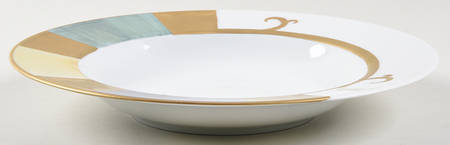 Rinceaux Large Rim Soup Bowl
