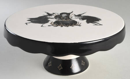Witch Brew Footed Cake Plate
