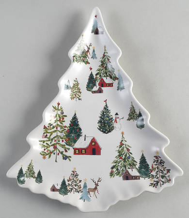 Christmas in the Country Figural Cookie Platter