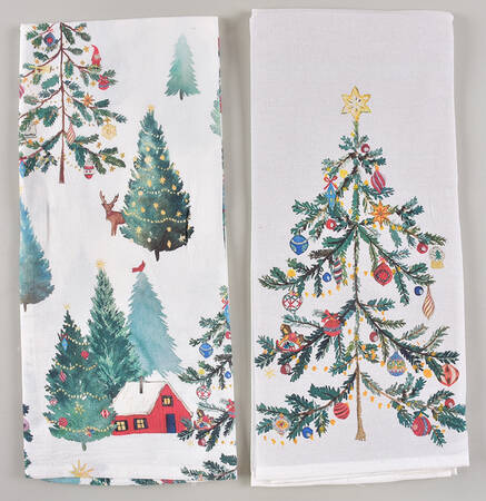 Christmas in the Country Cloth Kitchen Towel (Set of Motifs 1 & 2)