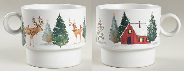 Christmas in the Country Stackable Mug by Pottery Barn China