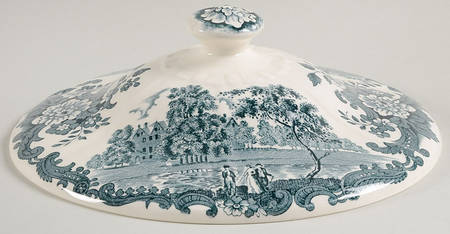 Avon Scenes Black Lid for Round Vegetable