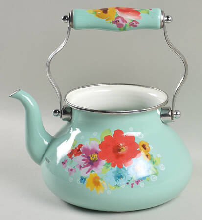Breezy Blossom Metal Kettle No Lid