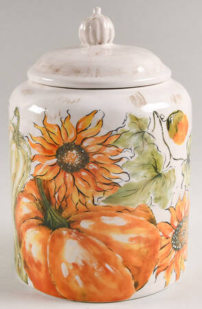 Pumpkin Mushroom Large Canister & Lid