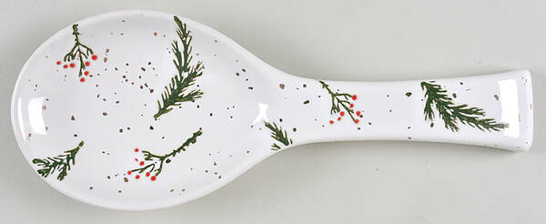 Red Gold Berry Spoon Rest/Holder (Holds 1 Spoon)