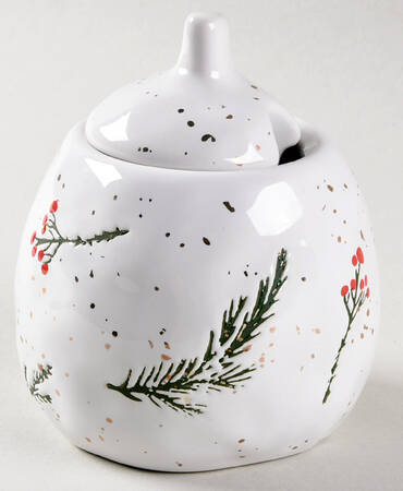 Red Gold Berry Sugar Bowl & Lid