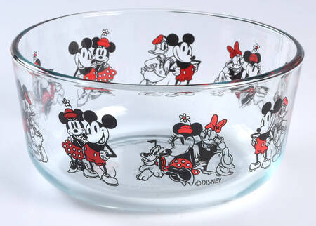 Mickey Mouse and Friends 6" Glassware Storage Bowl No Lid