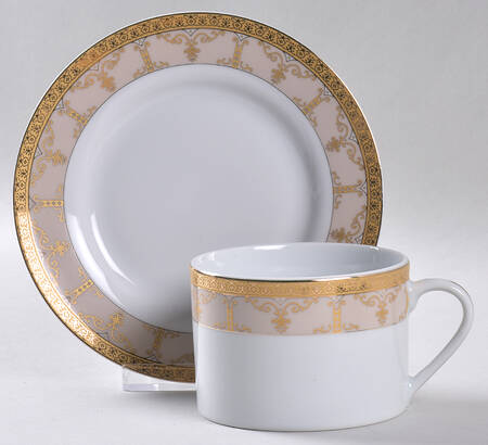 PLX2 Peachy Flat Cup & Saucer Set