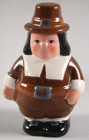 The Pilgrim Pair Figural Pepper Shaker