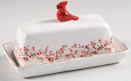 Cardinal 1/4 Lb Covered Butter by Potter's Studio