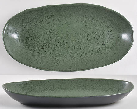 Greenery 12" Deep Oval Serving Platter