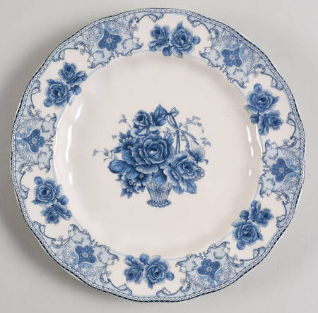 Rose Blue Salad Plate