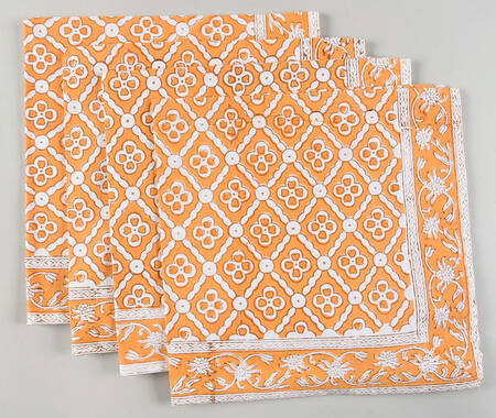 Table Linens & Accessories (4 Pack) 20" x 20" Seville Marigold Cloth Napkin