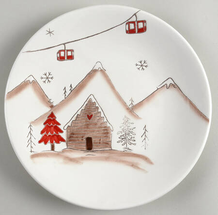 Ski Village Salad Plate