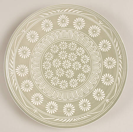 Ice Blue Daisy Salad Plate