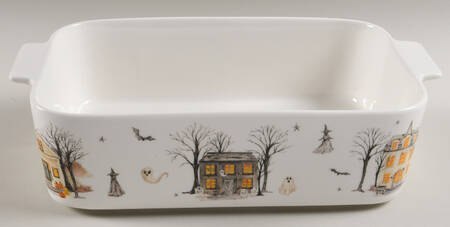 Midnight Haunted House Rectangular Baker No Lid