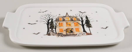 Midnight Haunted House Lid for Rectangular Baker