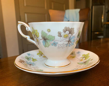 Meadow Sweet Footed Cup & Saucer Set