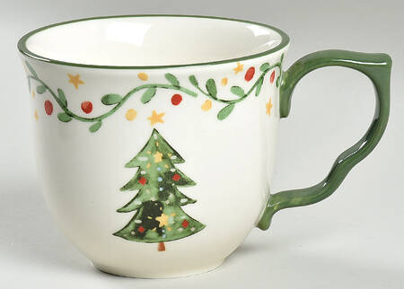 Vintage Christmas Flat Cup